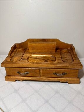 Vintage valet station
Organize glasses watches phones
Wood